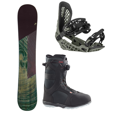 SET snowboard Head True 2.0 + viazanie Gravity G2 Black/Keef + topánky Head Classic Boa Grey